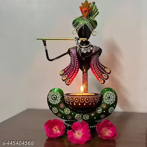 Krishna T-Light Candle Holder – Elegant Spiritual Home Décor