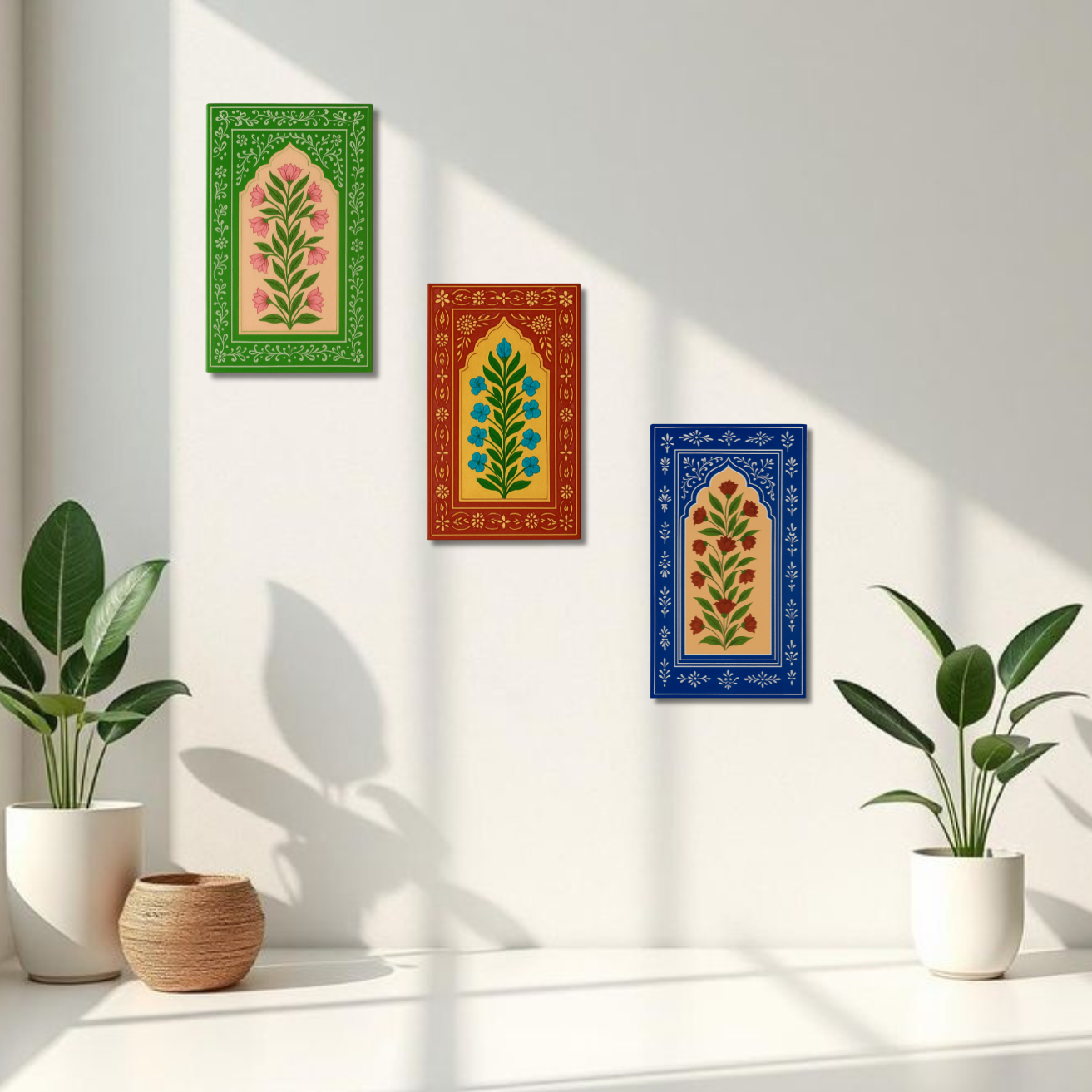 Classic Handpainted Wooden Wall Frames – Elegant Artistic Wall Décor