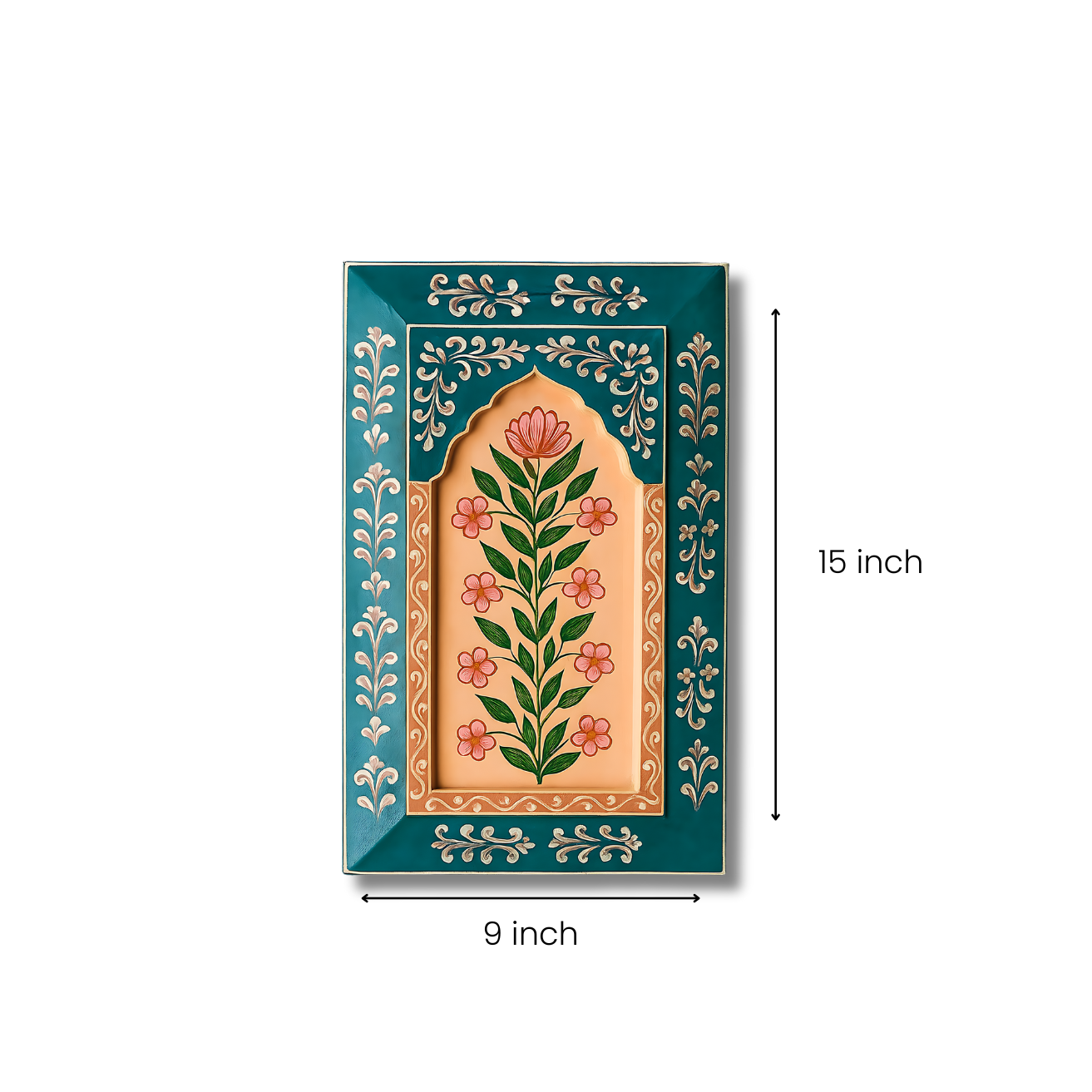 Handpainted Wall Frame, Turquoise